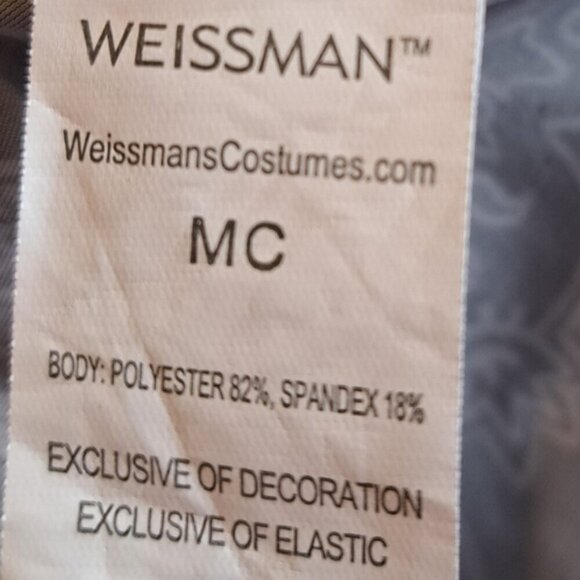 Weissman girls medium black & white floral full length legging with teal stripe - Picture 4 of 4